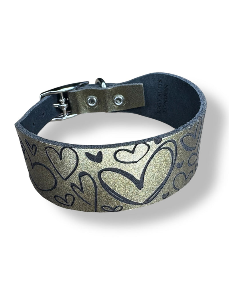 Load image into Gallery viewer, Leather Collar - Hearts - Ashurst Equestrian &amp; Country

