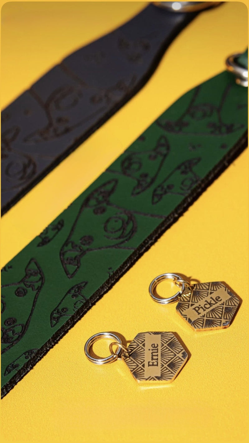 Load image into Gallery viewer, Leather Collar - Hounds - Ashurst Equestrian &amp; Country
