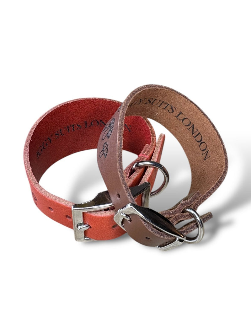 Load image into Gallery viewer, Leather Collar - Mushroom - Ashurst Equestrian &amp; Country
