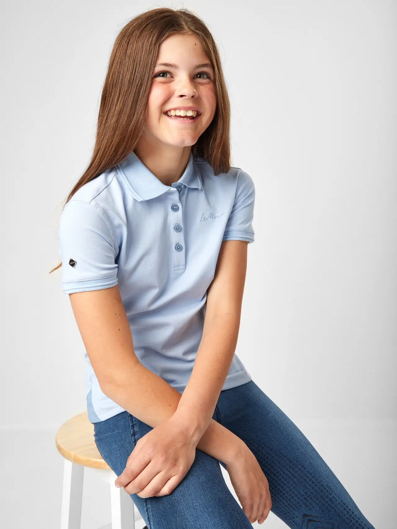 Load image into Gallery viewer, LeMieux Young Rider Polo Shirt - Mist - Ashurst Equestrian &amp; Country
