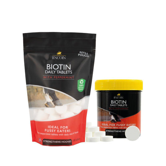 Lincoln Biotin Daily Tablets - Tub & Pouch - Ashurst Equestrian & Country