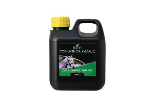 Lincoln Cod Liver Oil & Garlic - 1 litre - Ashurst Equestrian & Country