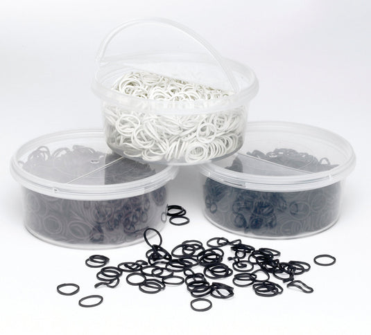 Lincoln Plaiting Bands In Half Open Container - Black - Ashurst Equestrian & Country