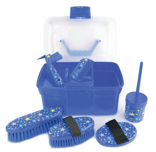 Lincoln Star Pattern Grooming Kit - Navy - Ashurst Equestrian & Country