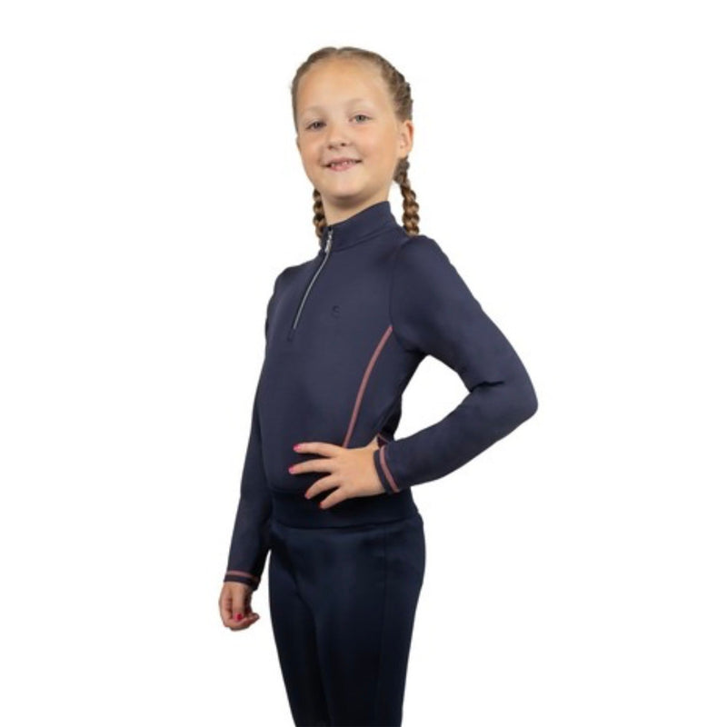 Load image into Gallery viewer, Little Rider Elevate Selena Base Layer Navy/Pink - Ashurst Equestrian &amp; Country
