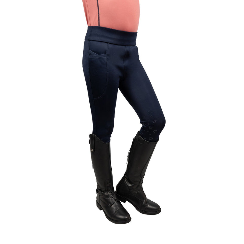 Load image into Gallery viewer, Little Rider Elevate Selena Riding Tights Navy/Pink - Ashurst Equestrian &amp; Country
