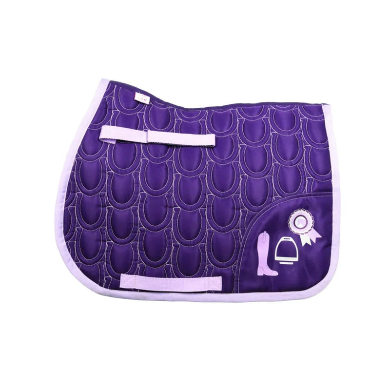 Load image into Gallery viewer, Little Rider Giddy Up Gymkhana Saddle Pad Purple/Lilac - Ashurst Equestrian &amp; Country
