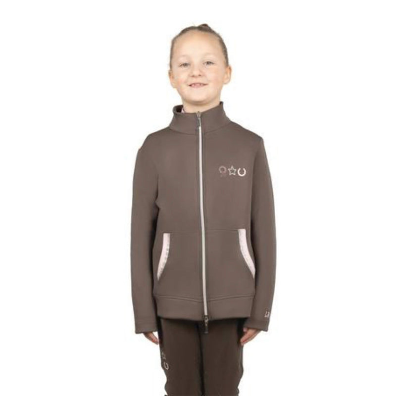 Load image into Gallery viewer, Little Rider Lucky Pony Zip Jacket Grey/Pink - Ashurst Equestrian &amp; Country
