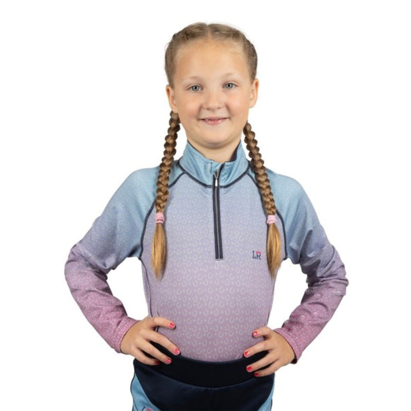 Load image into Gallery viewer, Little Rider Lucky Star Base Layer Navy/Pink - Ashurst Equestrian &amp; Country
