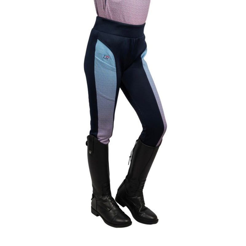 Load image into Gallery viewer, Little Rider Lucky Star Riding Tights Navy/Pink - Ashurst Equestrian &amp; Country

