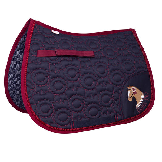 Little Rider Riding Star Collection Saddle Pad Nvy/Brgdy - Ashurst Equestrian & Country