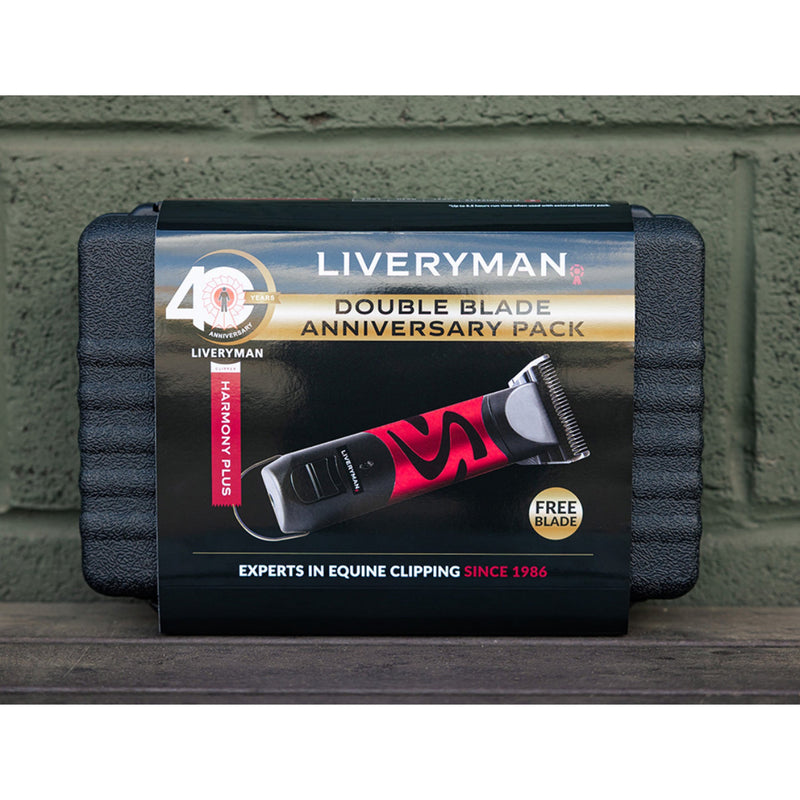 Load image into Gallery viewer, Liveryman Harmony Plus with Wide Fine Blade 2.4mm Double Blade Anniversary Pack - Ashurst Equestrian &amp; Country
