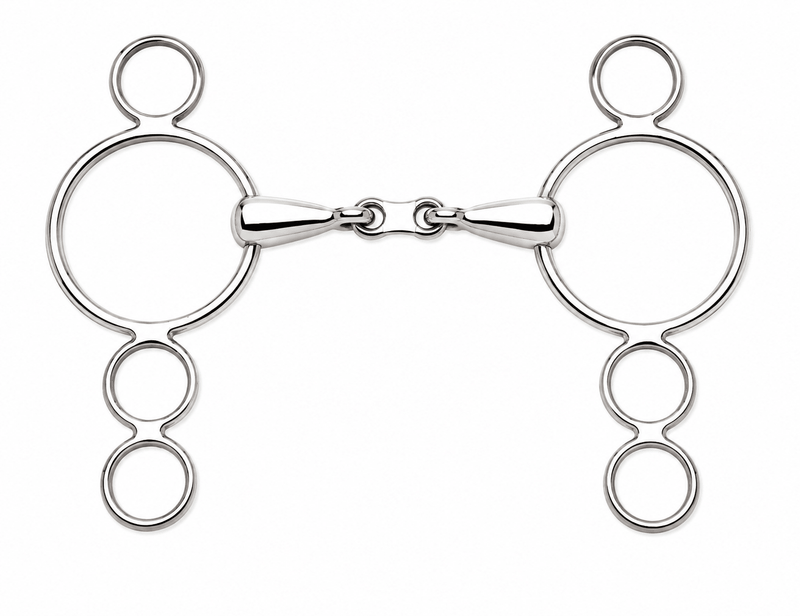 Load image into Gallery viewer, Lorina French Link 3-Ring Continental Snaffle Bit - Ashurst Equestrian &amp; Country
