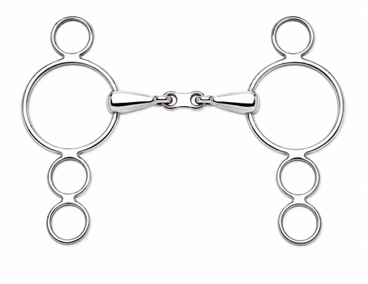 Lorina French Link 3-Ring Continental Snaffle Bit - Ashurst Equestrian & Country
