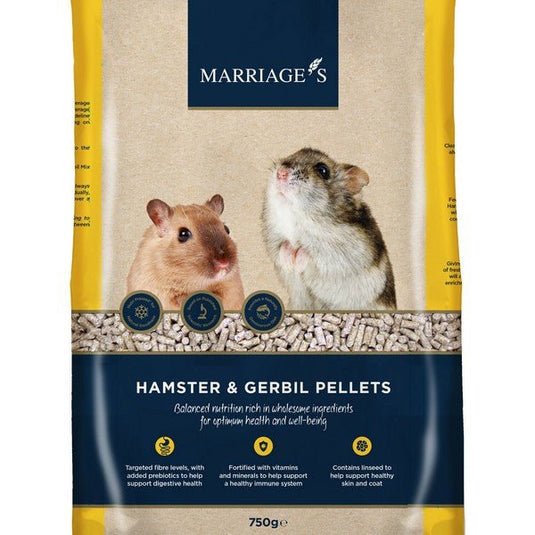 Marriages Hamster & Gerbil Pellets 750g - Ashurst Equestrian & Country