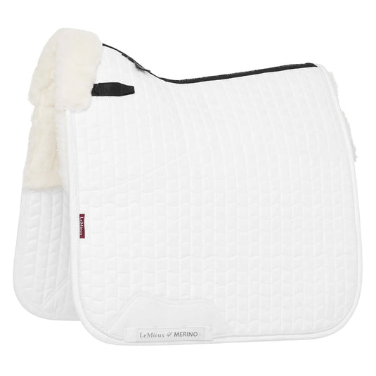 Merino+ Half Lined Dressage Square White/Natural - Ashurst Equestrian & Country
