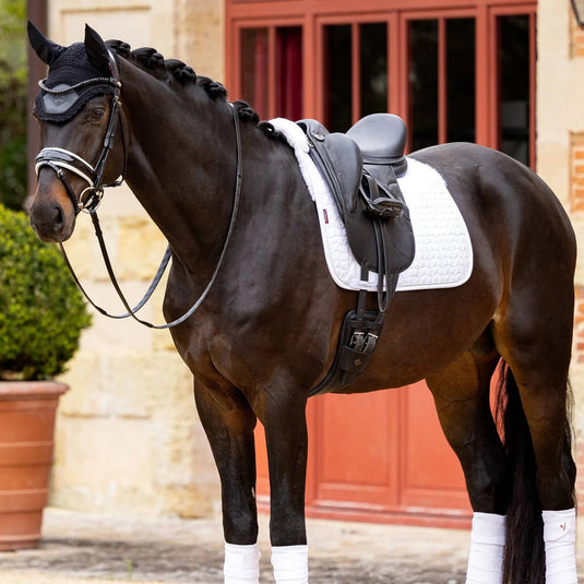 Merino+ Half Lined Dressage Square White/White - Ashurst Equestrian & Country