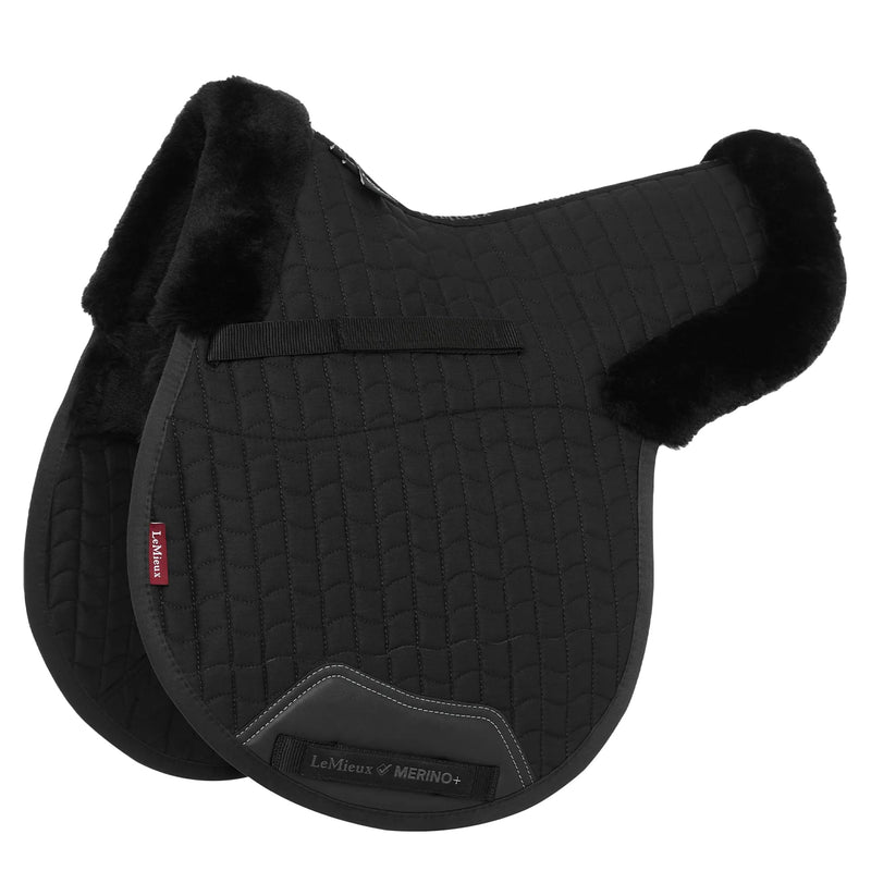 Load image into Gallery viewer, Merino+ Half Lined GP Numnah Black/Black - Ashurst Equestrian &amp; Country
