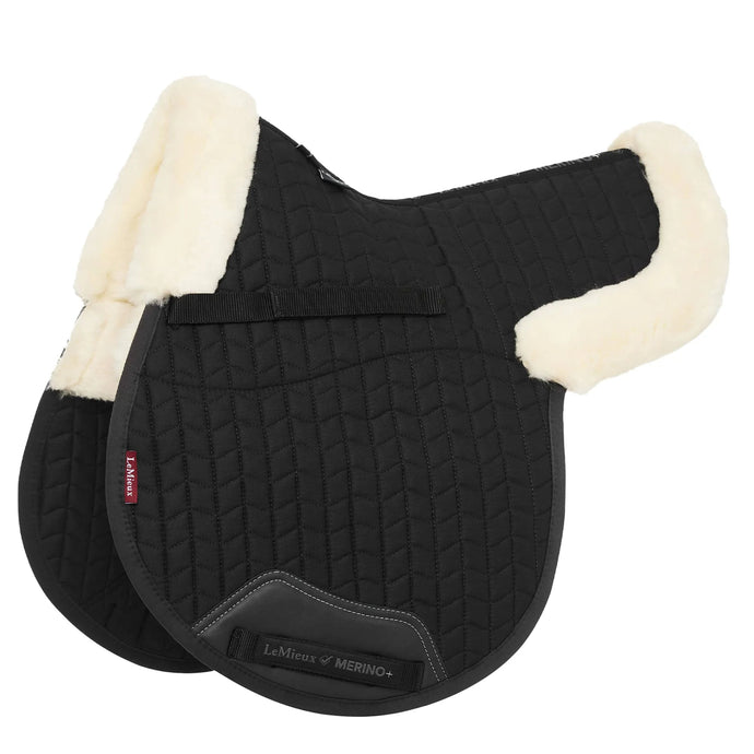 Merino+ Half Lined GP Numnah Black/Natural - Ashurst Equestrian & Country