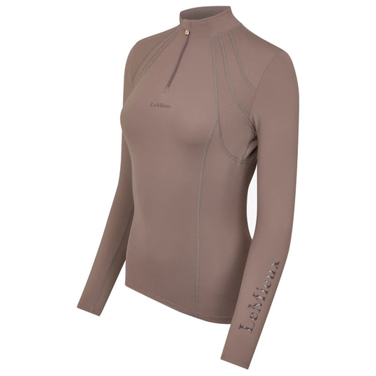 Le Mieux Mia Mesh Long Sleeve Base Layer Walnut