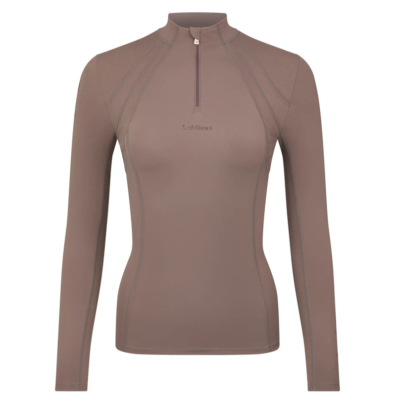 Load image into Gallery viewer, Le Mieux Mia Mesh Long Sleeve Base Layer Walnut
