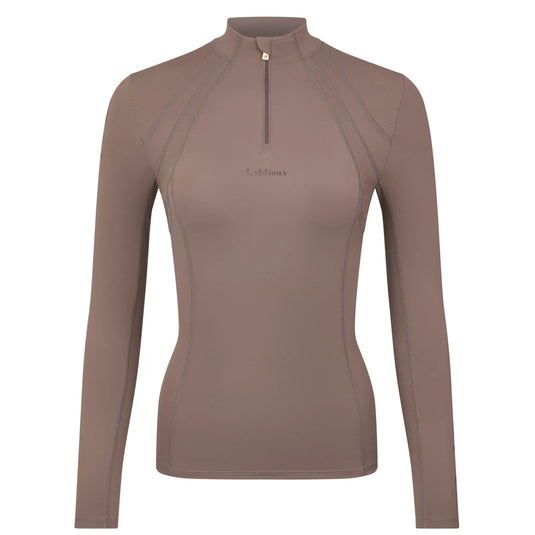 Le Mieux Mia Mesh Long Sleeve Base Layer Walnut