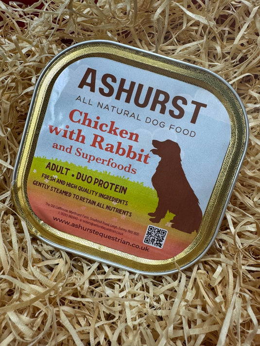 NEW Ashurst Adult 'Grain Free' Chicken with Rabbit & Superfoods - Wet Tray 300g - Ashurst Equestrian & Country