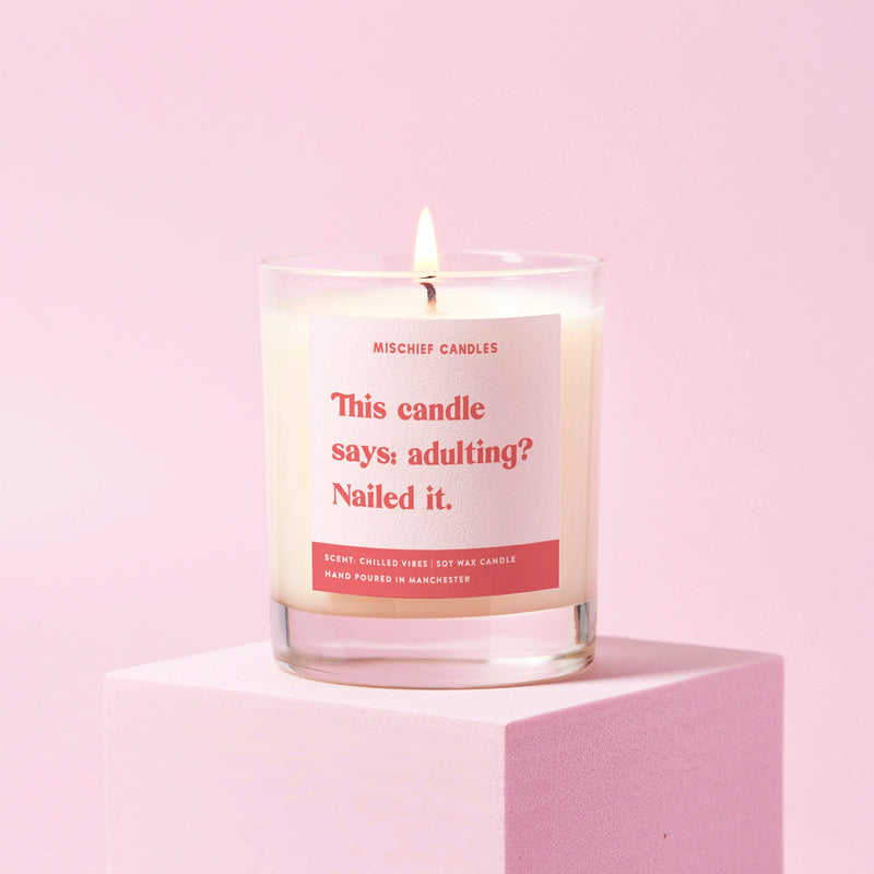 Load image into Gallery viewer, New Home Gift Funny Friend Gift Soy Wax Candle Adulting Nailed It - Ashurst Equestrian &amp; Country
