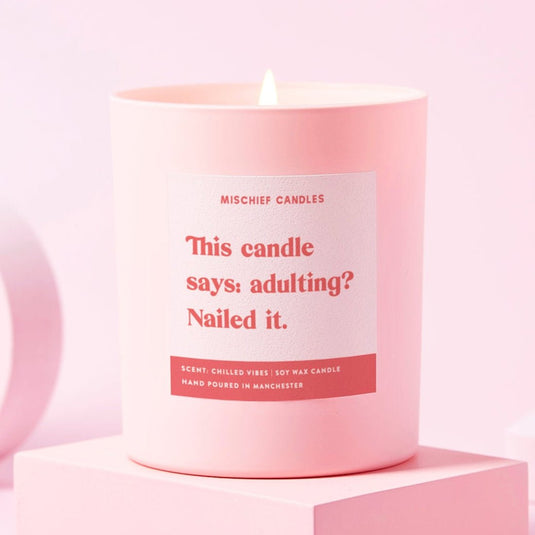 New Home Gift Funny Friend Gift Soy Wax Candle Adulting Nailed It - Ashurst Equestrian & Country