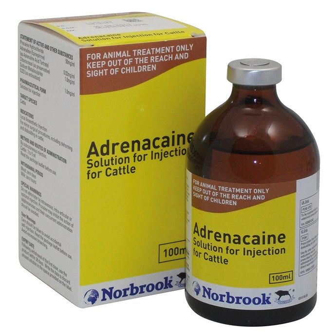 Norbrook Adrenacaine Solution For Injection For Cattle - Ashurst Equestrian & Country