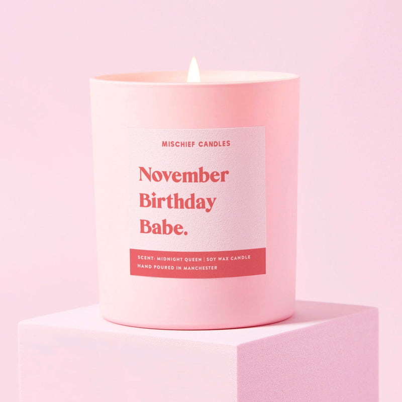 Load image into Gallery viewer, November Birthday Gift Funny Gift Candle November Birthday Babe - Ashurst Equestrian &amp; Country
