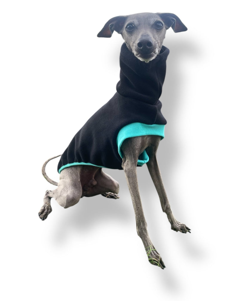 Load image into Gallery viewer, Open - Leg Fleece Vest - Black &amp; Aqua - Ashurst Equestrian &amp; Country
