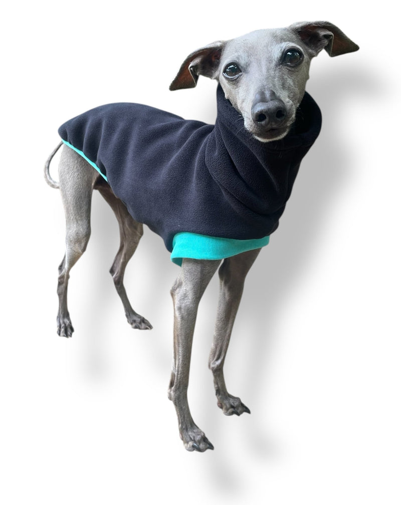 Load image into Gallery viewer, Open - Leg Fleece Vest - Black &amp; Aqua - Ashurst Equestrian &amp; Country
