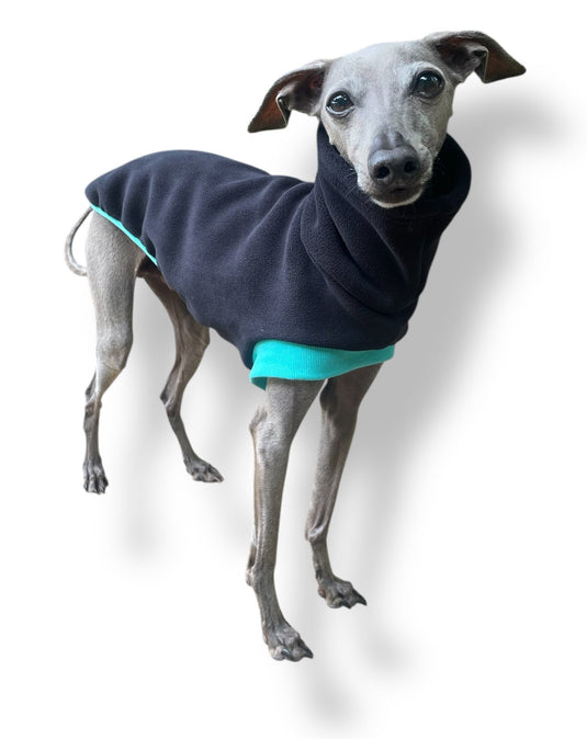 Open - Leg Fleece Vest - Black & Aqua - Ashurst Equestrian & Country