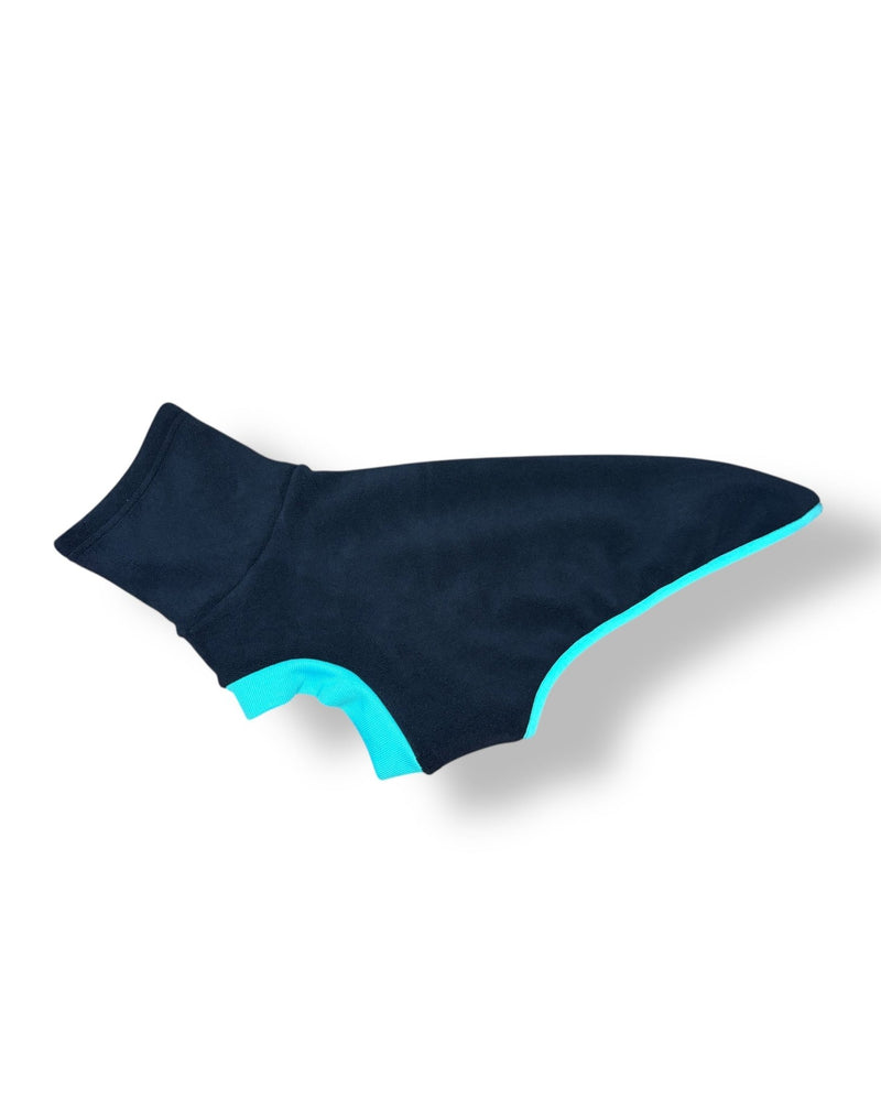 Load image into Gallery viewer, Open - Leg Fleece Vest - Black &amp; Aqua - Ashurst Equestrian &amp; Country
