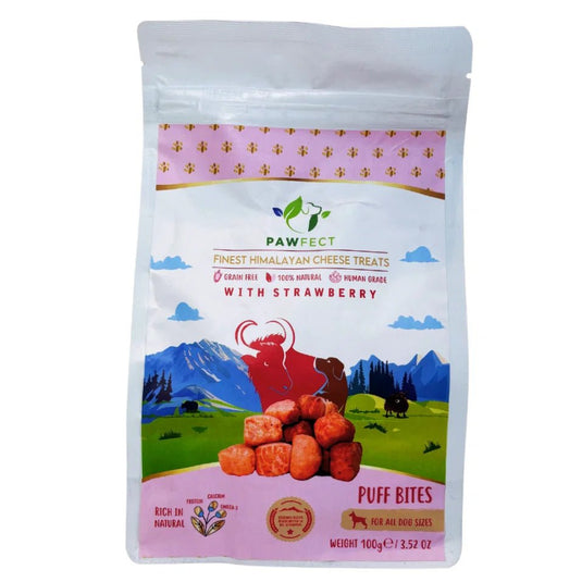 Pawfect Himalayan Strawberry Bites 100g - Ashurst Equestrian & Country