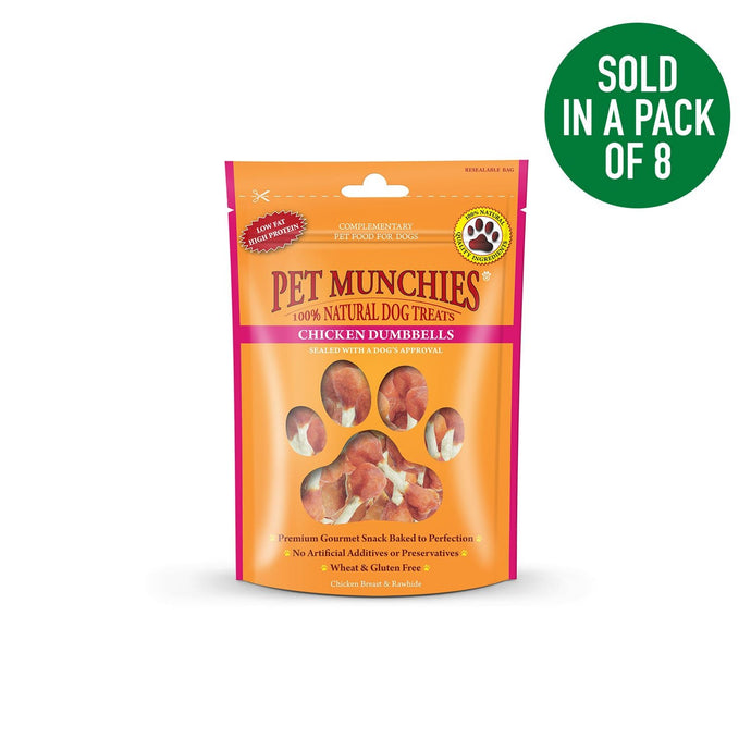 Pet Munchies Chicken & Rawhide Dumbbells - Ashurst Equestrian & Country