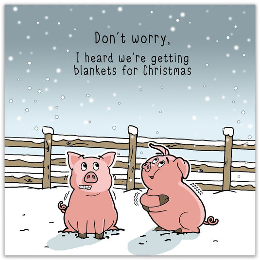 Pigs In Blankets - Funny Christmas Card - Ashurst Equestrian & Country