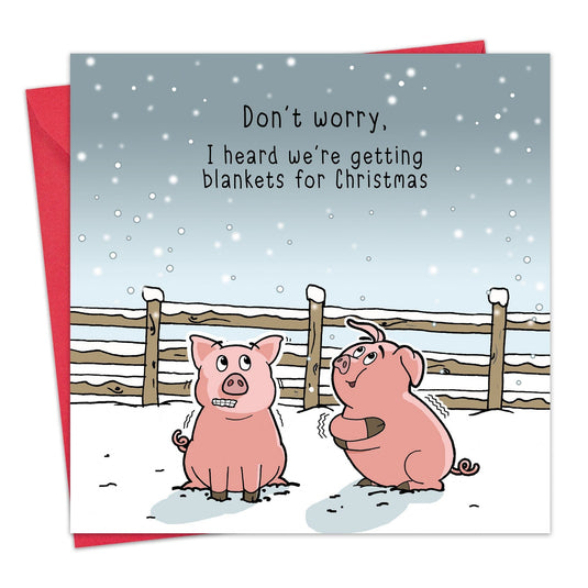 Pigs In Blankets - Funny Christmas Card - Ashurst Equestrian & Country