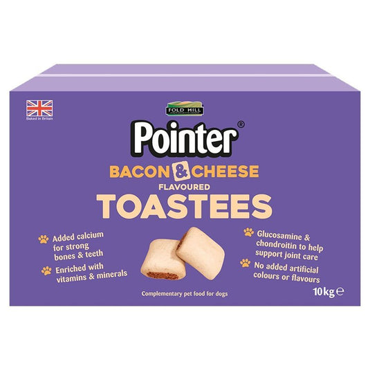Pointer Dog Toastees Bacon and Cheese Biscuits 10kg - Ashurst Equestrian & Country