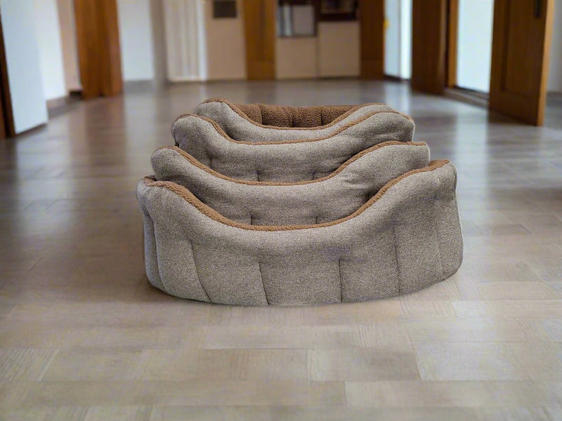 Load image into Gallery viewer, Premium Orkney Tweed Fleece Lined Bolster Beds - Ashurst Equestrian &amp; Country
