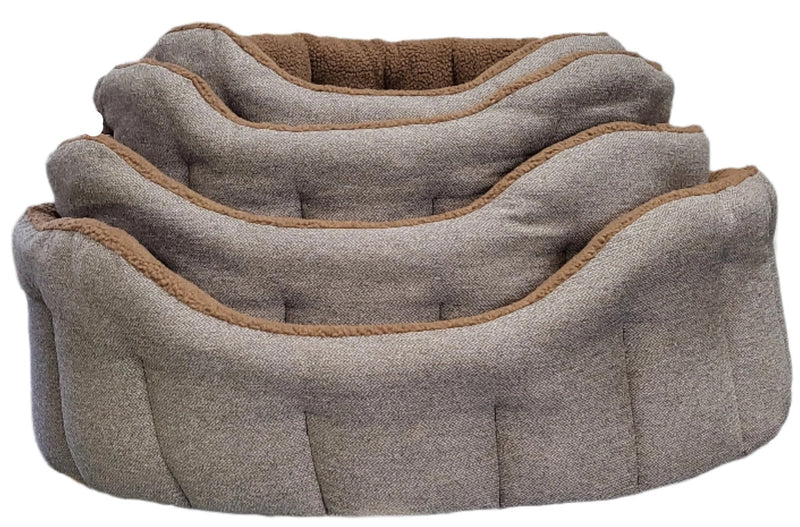 Load image into Gallery viewer, Premium Orkney Tweed Fleece Lined Bolster Beds - Ashurst Equestrian &amp; Country
