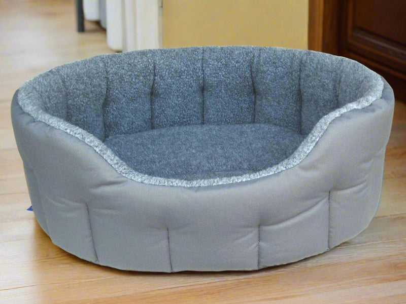 Load image into Gallery viewer, Premium Oval Bolster Style Heavy Duty Fleece Lined Machine Washable Dog Bed - Ashurst Equestrian &amp; Country

