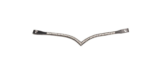 Propresicce Signature V Diamante Browband Black/Silver - Ashurst Equestrian & Country
