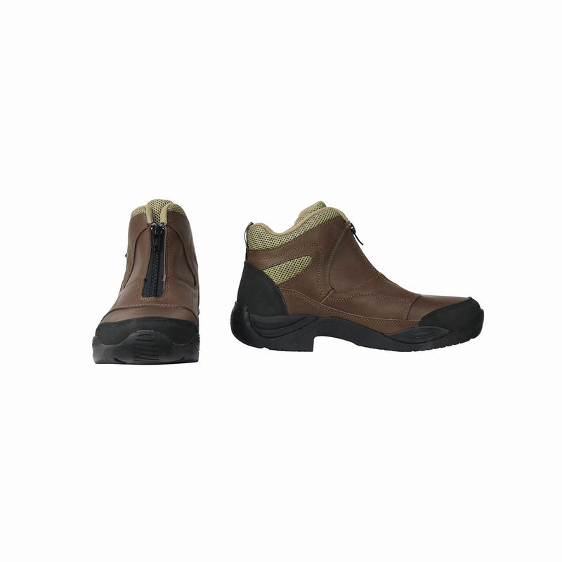 Load image into Gallery viewer, Proterrain Cromford Short Zip Boots By Hy Equestrian Brown - Ashurst Equestrian &amp; Country
