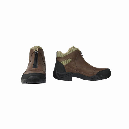 Proterrain Cromford Short Zip Boots By Hy Equestrian Brown - Ashurst Equestrian & Country