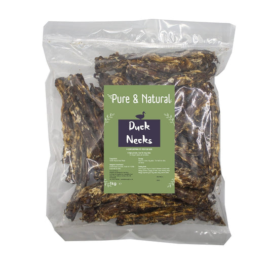 Pure & Natural Duck Necks 1kg - Ashurst Equestrian & Country