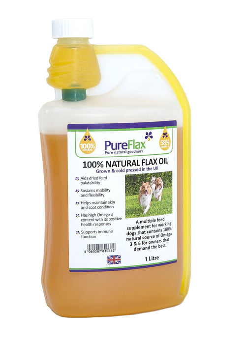 Pureflax 100% Natural Flax Oil For Dogs - Ashurst Equestrian & Country