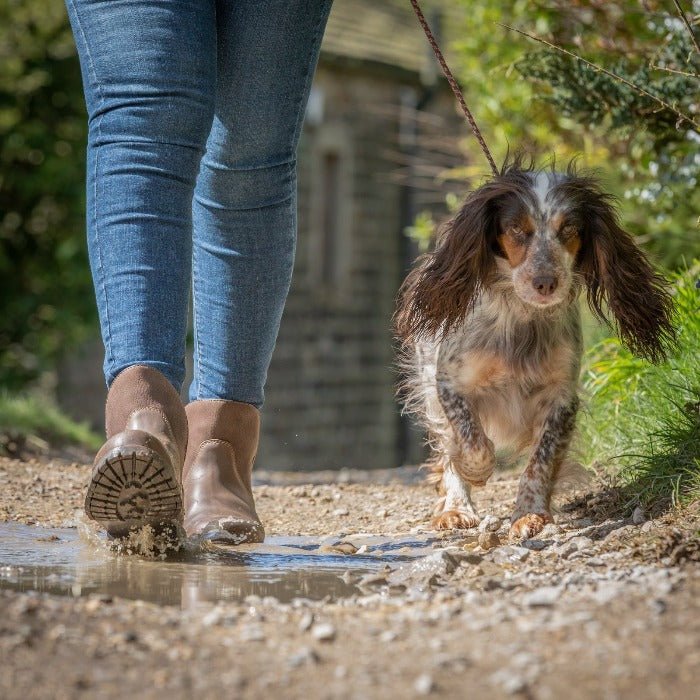 Load image into Gallery viewer, Quebec Waterproof Ankle Boots - Brown - Ashurst Equestrian &amp; Country
