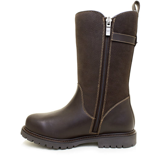 Quebec Waterproof Zip - up Fur Lined Boots - Brown - Ashurst Equestrian & Country
